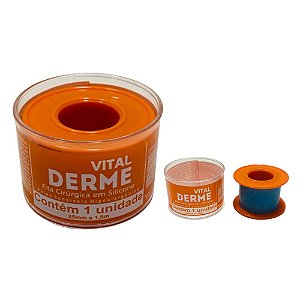 Fita Cirúrgica De Silicone Adesiva Rolo 2,5cm x 1,5 metro (Cicatriz ) - Vital Derme