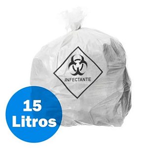 Saco De Lixo Infectante Hospitalar 15 Litros Pct C/100 Unid. - Zibag