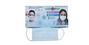 Máscara Cirúrgica Tripla Infantil Branca C/ Elástico CX C/50 UN - Vale Med