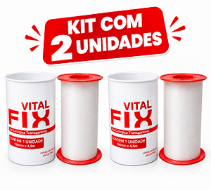Fita Transpore 100mm x 4,5m Hipoalergênica Transparente - Vital Fix