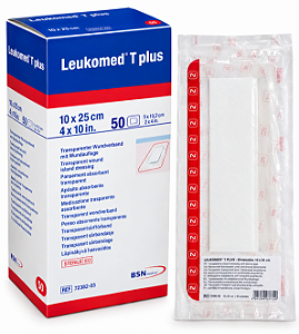 Caixa C/50 Curativos Leukomed T Plus 10cm x 25cm - BSN Medical