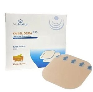 Curativo Hidrocolóide Extra Fino Kangli Derm 10x10cm Caixa C/10 REF G1318- Vita Medical