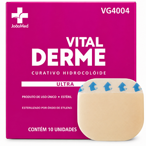 Caixa C/10 Curativos Hidrocóloide Extra Fino 10 x 10cm - Vital Derme