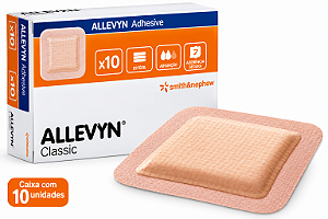 Kit C/10 Curativos Allevyn Adhesive 7,5cm x 7,5cm - Smith & Nephew