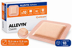 Kit C/10 Curativos Allevyn Adhesive 12,5cm x 12,5cm - Smith & Nephew