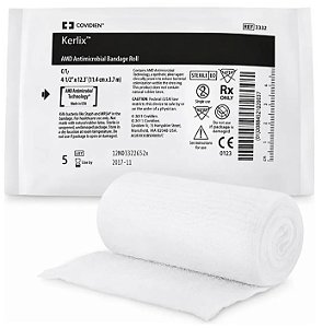 Gaze em Rolo Antimicrobiana Kerlix Amd 11,4 cm x 3,7 m Ref: 3332 Unidade - Covidien