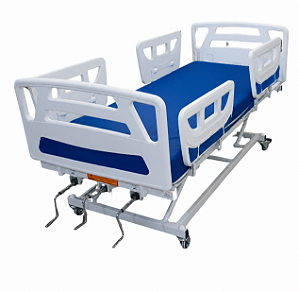 Cama Fowler Injetada Elevação 3 Manivelas S-8800-C Com Colchão D-33 - Salutem Hospitalares