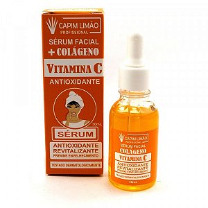 Sérum Facial + Colágeno Com Vitamina C - Capim Limão