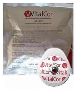 Eletrodo Para ECG C/Gel Adulto Pacote C/50 Un - VitalCor