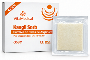 Kit C/10 Curativos De Alginato De Cálcio Kangli Sorb 05x05cm - Vita Medical