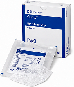 Caixa C/50 Unidades Compressa Emulsão De Petrolatum 7,6 x 7,6cm Curity - Covidien