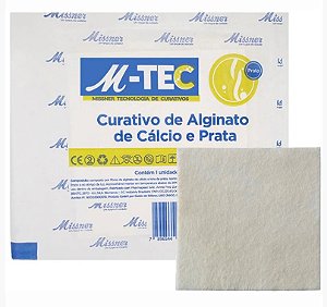 Curativo De Alginato de Cálcio e Prata 10 x 10cm M-Tec Unidade - Missner