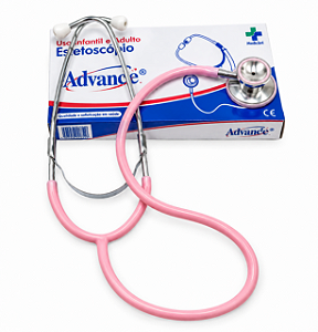 Estetoscópio Duplo Adulto Rosa - Advantive