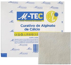 Curativo de Alginato de Cálcio M-Tec 10cm x 10cm Unidade - Missner