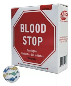 Curativo Infantil Redondo Blood Stop Divertido Caixa C/500 Unidades - AMP