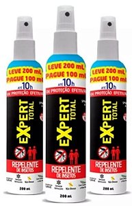 Kit C/3 Repelentes De Insetos Spray Expert Total 10 Horas 200ml - Nutriex