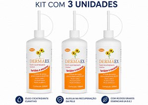Kit C/3 Unidades de Dermaex 100ml Óleo De Girassol Cicatrizante - Nutriex