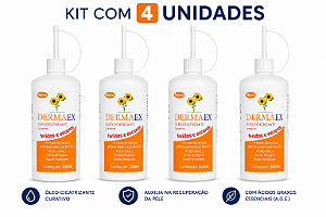Kit C/4 Unidades de Dermaex 200ml Óleo De Girassol Cicatrizante - Nutriex