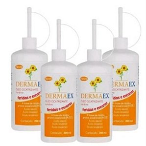 Kit C/4 Unidades de Dermaex 200ml Óleo De Girassol Cicatrizante - Nutriex