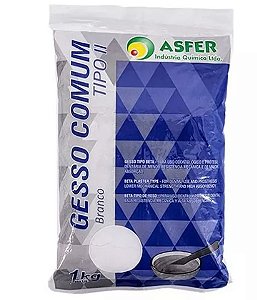 Gesso Pedra Branco Tipo 2 (II)  - 1kg - Asfer
