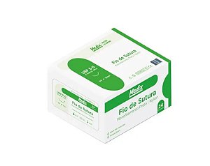 Fio de Sutura Nylon USP 5-0 45cm C/ Agulha 3/8 20mm Caixa com 24 Unidades - Medix