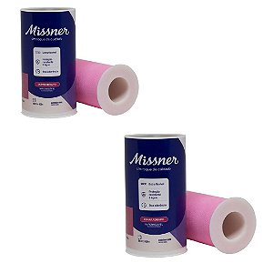 Kit C/2 Esparadrapo 10cm x 4,5m Rosa Impermeável  - Missner