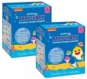 Kit C/ 2 Caixas de Protetor Ocular (Tampão) Infantil Baby Shark C/20 Unidades Cada - Cremer