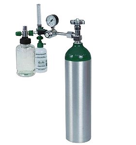 Conjunto de Oxigenação e Aspiração C/Carrinho e Cilindro de 3 Litros - Protec