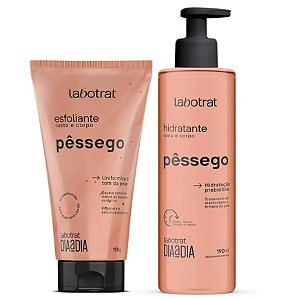 Kit Esfoliante 150g + Hidratante 190ml Pêssego Rosto e Corpo - Labotrat