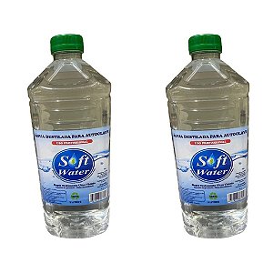 Kit C/2 Águas Destilada Para Autoclave 2 Litros Cada - Soft Water