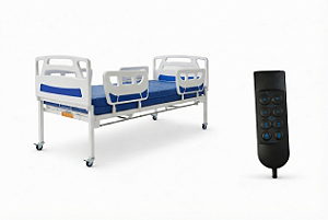 Cama Hospitalar Motorizada Até 5 Posições Altura Fixa + Colchão D-28 S-8834-M-D28
