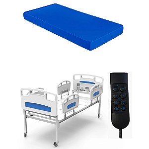 Cama Hospitalar Fowler Motorizada 2 Movimentos Até 5 Posições + Colchão D-28 S-8834-M-D28