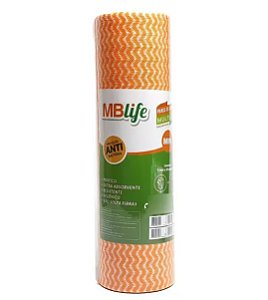 Pano Multiuso (Tipo Perfex) Laranja Mini 30x50cm Rolo de 25 metros (50 panos) - MBLife