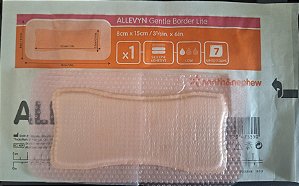 Curativo Allevyn Gentle Border Lite 8cm x 15cm Unidade - Smith & Nephew