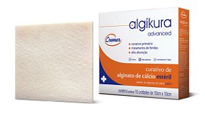 Curativo Alginato De Cálcio 10cm x 10cm Algikura Caixa C/10 Unidades - Cremer