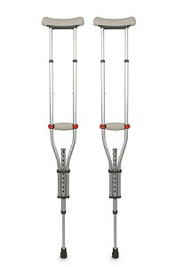 Muleta Axilar D7 Universal em Alumínio até 130 Kg (Par) 2 Unidades - Dellamed