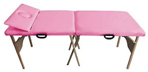 Maca de Madeira Portátil Com Orifício Estofado Rosa MT-02RO - Best Pro