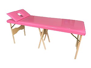 Maca Madeira Fixa Com Cabeceira Reclinável e Respiro Estofado Rosa MF-04RO - Best Pro