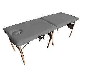 Maca de Madeira Portátil Com Orifício Estofado Cinza MT-02CZ - Best Pro