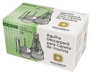 Agulha Para Caneta De Insulina 4mm 32g Caixa C/100 Unidades (VEN: 30/11/2025) - Descarpack