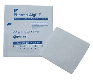 Curativo de Alginato de Cálcio 10cm x 10cm Pharma Algi F Unidade - Pharmaplast