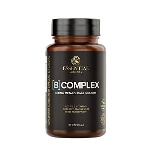 B Complex (Vitaminas B1, B2, B3, B5, B6, B7, B9 e B12) Pote C/120 Cápsulas - Essential Nutrition