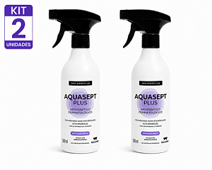 Kit C/2 Aquasept Plus Solução Polihexanida PHMB Spray 500ml Cada - Walkmed
