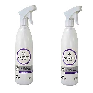 Kit C/2 Aquasept Plus Solução Polihexanida PHMB Spray 500ml Cada - Walkmed