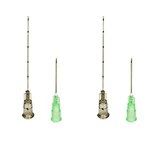 Kit C/2 Microcânulas Preenchimento Facial  C/Agulha Aux. 22g X 50mm - Fabinject