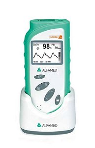 Oxímetro De Pulso Portátil SENSE 10 Com Carregador e Sensor Adulto - Alfamed