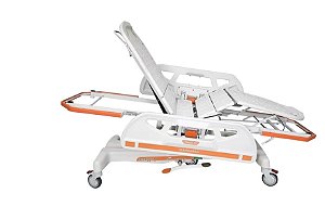 Carro Maca 600mm MT 413 (Com Suporte de Soro) - Meta Hospitalar