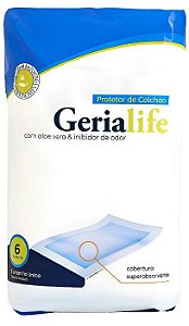 Protetor Descartável De Colchão 80cm x 62cm Pacote C/6 Unidades - Gerialife