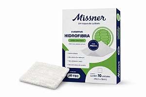 Curativo De Hidrofibra Extra Com Prata 10cm x 10cm M-Tec Caixa C/10 Unidades - Missner