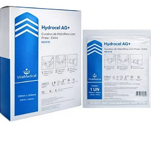 Curativo Hydrocel Ag+ Extra 10x10cm Hidrofibra com Prata Unidade - Vita Medical